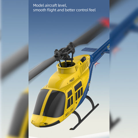 RC ERA A60 1/42 Scale BELL206 90-Class 2.4G 4CH Mini RC Helicopter Model with Optical Flow Altitude Hold (RTF Version)