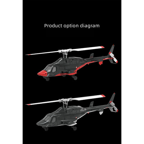 A61 1/53 Scale Air-wolf 2.4G 4CH Single Rotor Flybarless Mini RC Helicopter Model with Optical Flow Altitude Hold (RTF Version)
