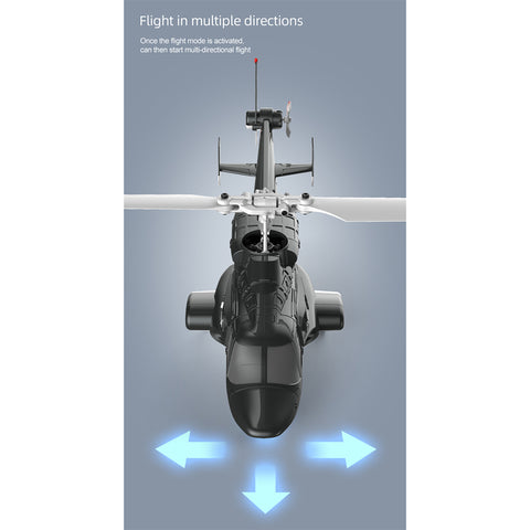 A61 1/53 Scale Air-wolf 2.4G 4CH Single Rotor Flybarless Mini RC Helicopter Model with Optical Flow Altitude Hold (RTF Version)