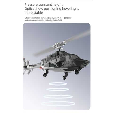 A61 1/53 Scale Air-wolf 2.4G 4CH Single Rotor Flybarless Mini RC Helicopter Model with Optical Flow Altitude Hold (RTF Version)