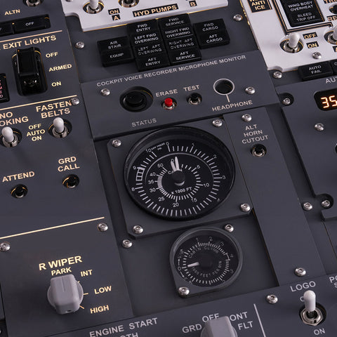 B737-800 1:1 Front Overhead Panel for X-Plane 11/12, Compatible with Zibo&PMDG737 Model, Metal Frame with Acrylic Panel