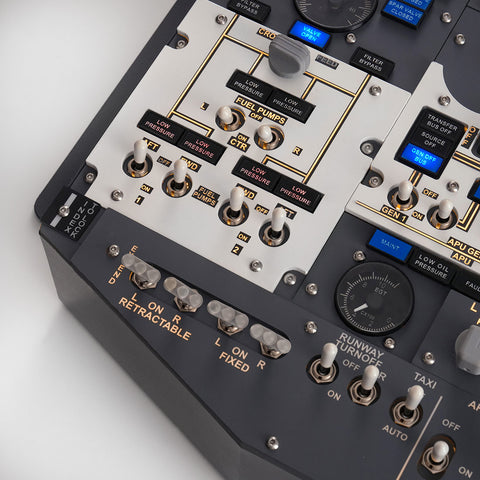 B737-800 1:1 Front Overhead Panel for X-Plane 11/12, Compatible with Zibo&PMDG737 Model, Metal Frame with Acrylic Panel