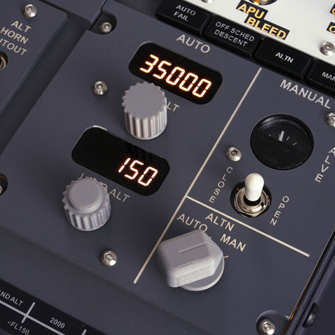 B737-800 1:1 Front Overhead Panel for X-Plane 11/12, Compatible with Zibo&PMDG737 Model, Metal Frame with Acrylic Panel
