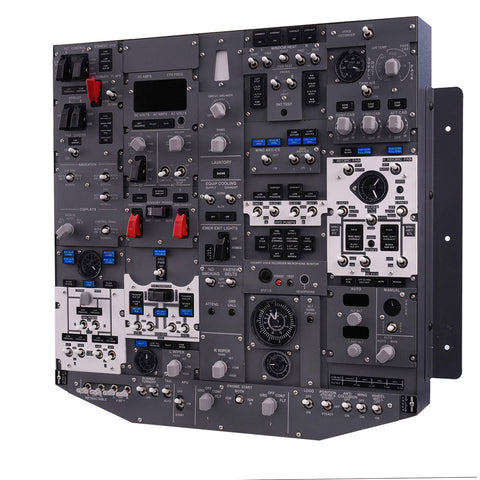 B737-800 1:1 Front Overhead Panel for X-Plane 11/12, Compatible with Zibo&PMDG737 Model, Metal Frame with Acrylic Panel