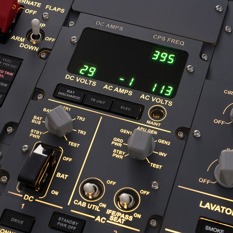 B737-800 1:1 Front Overhead Panel for X-Plane 11/12, Compatible with Zibo&PMDG737 Model, Metal Frame with Acrylic Panel