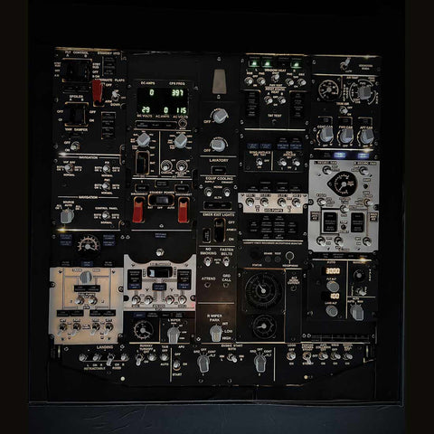 B737-800 1:1 Front Overhead Panel for X-Plane 11/12, Compatible with Zibo737 Model, Metal Frame with Acrylic Panel