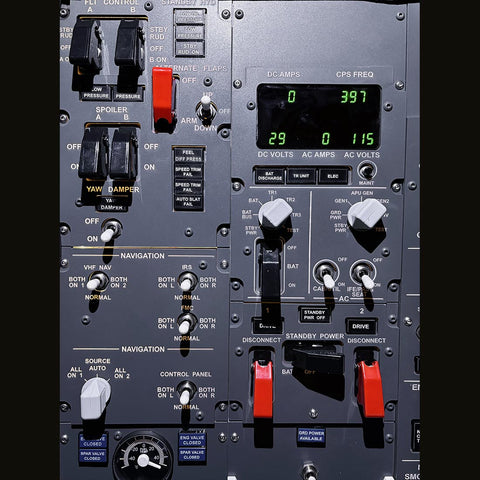 B737-800 1:1 Front Overhead Panel for X-Plane 11/12, Compatible with Zibo737 Model, Metal Frame with Acrylic Panel