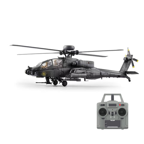 C170 1/48 Scale AH-64D 2.4G 6CH RC Helicopter, Flybarless Military Helicopter with Optical Flow Positioning, TOF & Altitude Hold, One-Key Inverted Flight, Brushless Motor (RTF Version)