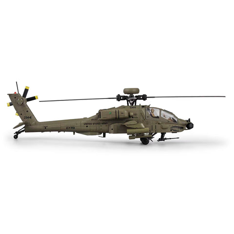 C170 1/48 Scale AH-64D 2.4G 6CH RC Helicopter, Flybarless Military Helicopter with Optical Flow Positioning, TOF & Altitude Hold, One-Key Inverted Flight, Brushless Motor (RTF Version)