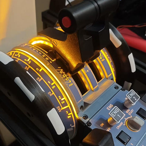 D107 A32X A31X A19X Motorized Throttle-Quadrant for Flight Sim - Backlit, Full Range Motion, Compatible with MSFS2020/2024, X-Plane, Fenix, FBW, toliss - Windows Home Cockpit Panel