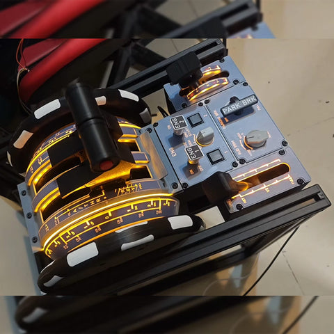 D107 A32X A31X A19X Motorized Throttle-Quadrant for Flight Sim - Backlit, Full Range Motion, Compatible with MSFS2020/2024, X-Plane, Fenix, FBW, toliss - Windows Home Cockpit Panel