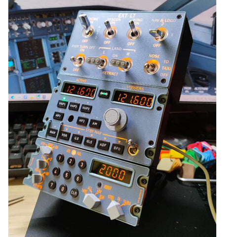 D109 All-in-One A32X Home Cockpit Panel - Integrated RMP+Lighting+ATC for Windows MSFS2020/2024, X-Plane 12 (Fenix, FBW, Toliss)