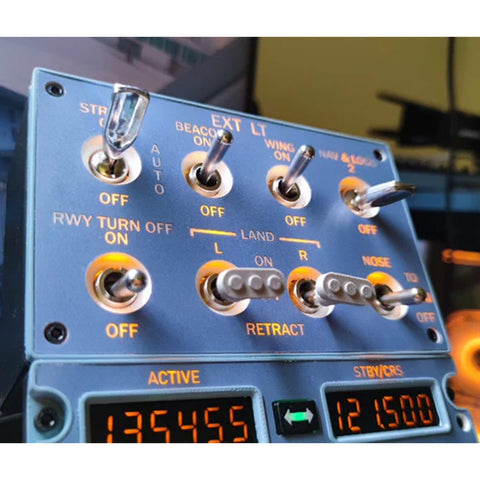 D109 All-in-One A32X Home Cockpit Panel - Integrated RMP+Lighting+ATC for Windows MSFS2020/2024, X-Plane 12 (Fenix, FBW, Toliss)