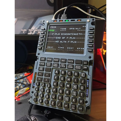 D110 A32X MCDU Home Cockpit Panel for Windows MSFS2020/2024, Compatible with Fenix, FBW, Toliss (Backlit Edition)