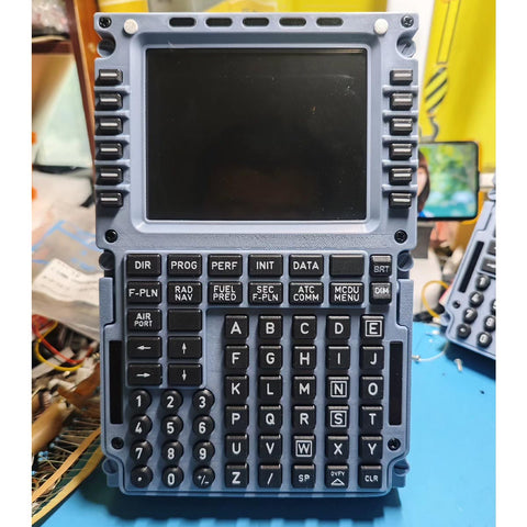 D110 A32X MCDU Home Cockpit Panel for Windows MSFS2020/2024, Compatible with Fenix, FBW, Toliss (Backlit Edition)