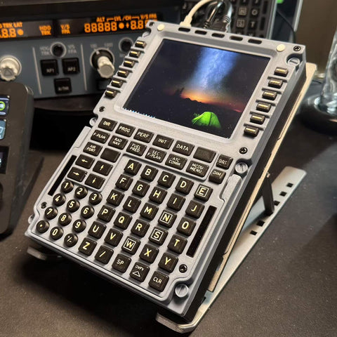 D110 A32X MCDU Home Cockpit Panel for Windows MSFS2020/2024, Compatible with Fenix, FBW, Toliss (Backlit Edition)