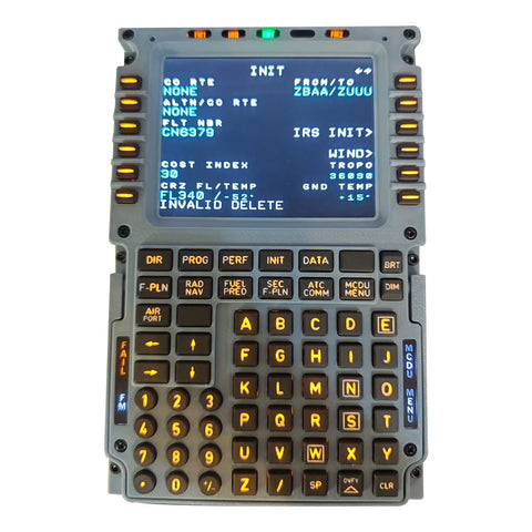D110 A32X MCDU Home Cockpit Panel for Windows MSFS2020/2024, Compatible with Fenix, FBW, Toliss (Backlit Edition)