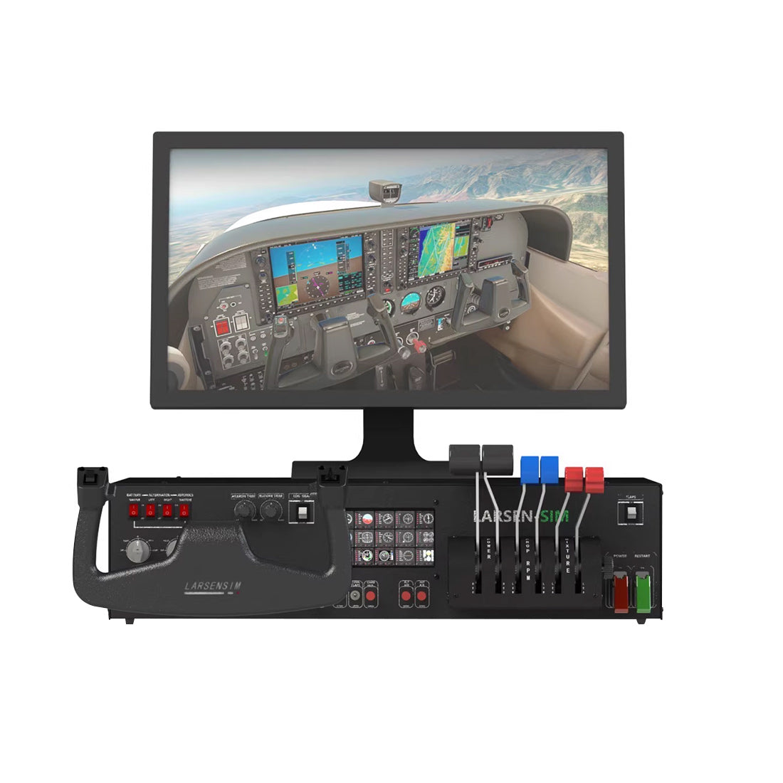 Desktop Flight Sim Control Metal Housing Panel with Integrated Display ...