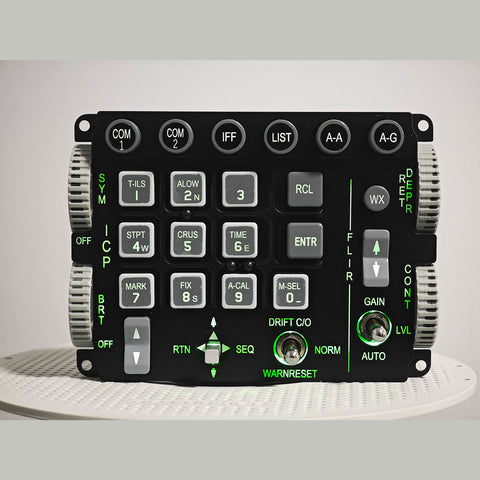 F-16C/D Blk50/52 UFC/ICP Control Panel, In-Game Binding Support, Compatible with DCS, MSFS, X-Plane