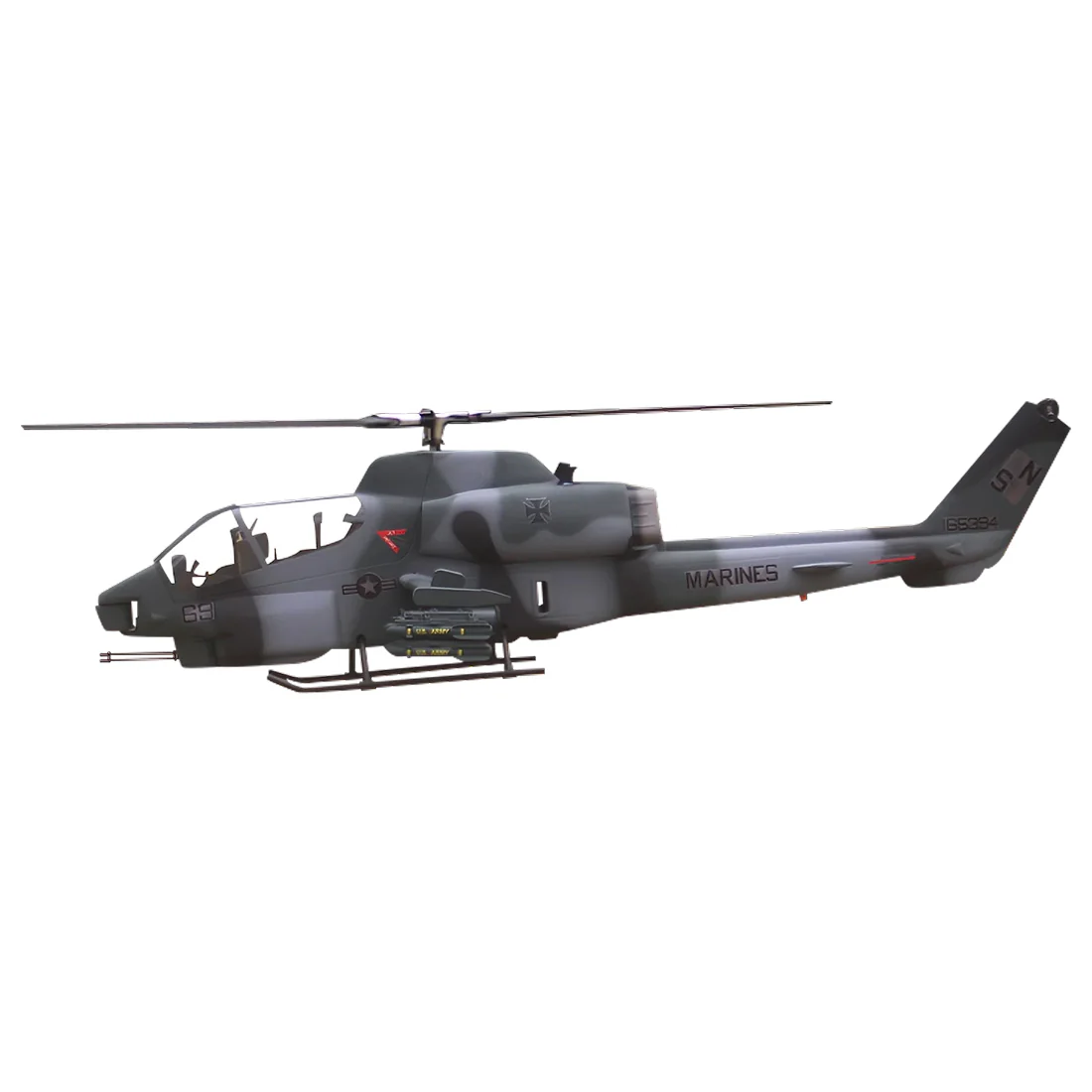 FL500 AH-1 500-Class 2.4G 6CH Scale RC Helicopter Model with FLISHRC L7 Flight Controller, 4-Mode Positioning GPS, Realistic Cockpit (RTF Version)