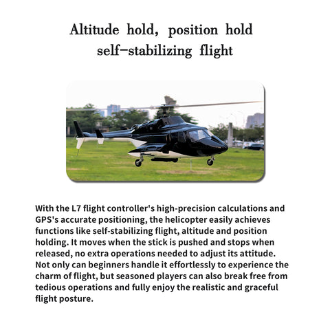 FL500 Air-wolf Pro 500-Class 2.4G 6CH Scale RC Helicopter Model with FLISHRC L7 Flight Controller, 4-Mode Positioning GPS (RTF Version)
