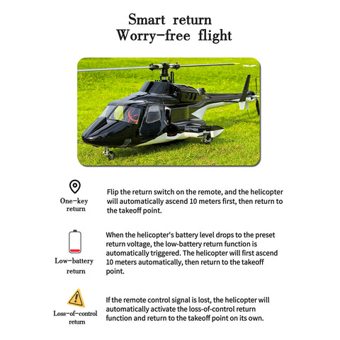 FL500 Air-wolf Pro 500-Class 2.4G 6CH Scale RC Helicopter Model with FLISHRC L7 Flight Controller, 4-Mode Positioning GPS (RTF Version)