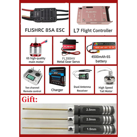 FL500 BO105 500-Class 2.4G 6CH Scale RC Helicopter Model with FLISHRC L7 Flight Controller, 4-Mode Positioning GPS, Realistic Cockpit(TRF Version)