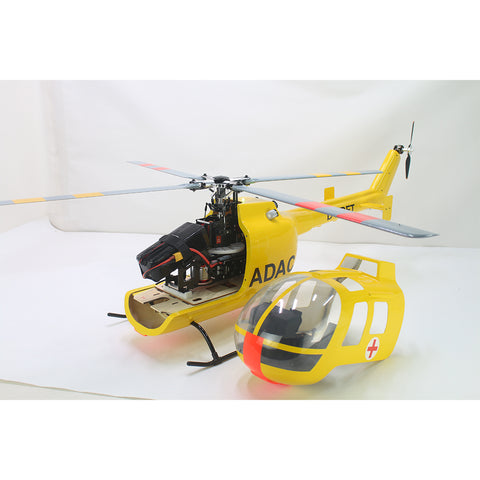 FL500 BO105 500-Class 2.4G 6CH Scale RC Helicopter Model with FLISHRC L7 Flight Controller, 4-Mode Positioning GPS, Realistic Cockpit(TRF Version)