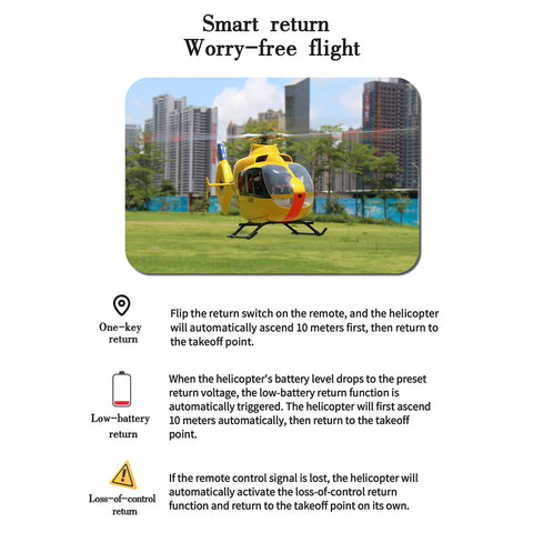 FL500 EC135 500-Class 2.4G 6CH Scale RC Helicopter with FLISHRC L7 Flight Controller and 4-Mode Positioning GPS(RTF Version)