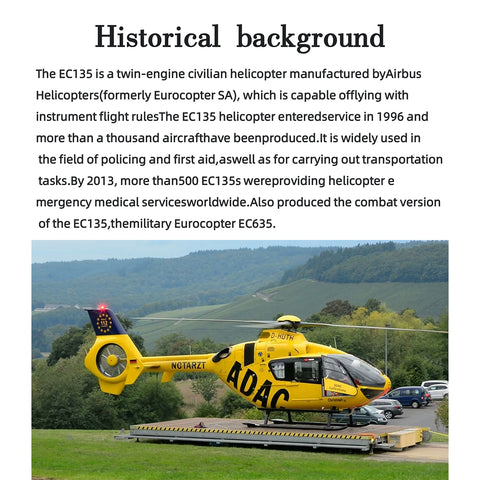 FL500 EC135 500-Class 2.4G 6CH Scale RC Helicopter with FLISHRC L7 Flight Controller and 4-Mode Positioning GPS(RTF Version)