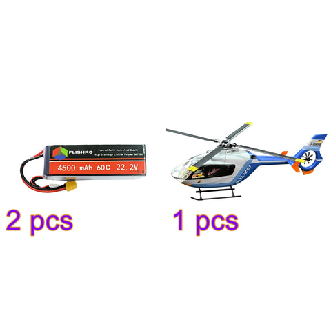FL500 EC135 500-Class 2.4G 6CH Scale RC Helicopter with FLISHRC L7 Flight Controller and 4-Mode Positioning GPS(RTF Version)