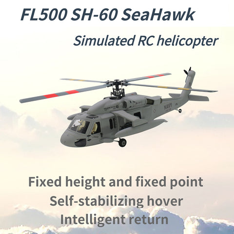 FL500 SH-60 500-Class 2.4G 6CH Scale RC Helicopter Model with FLISHRC L7 Flight Controller, 4-Mode Positioning GPS, Realistic Cockpit (RTF Version)