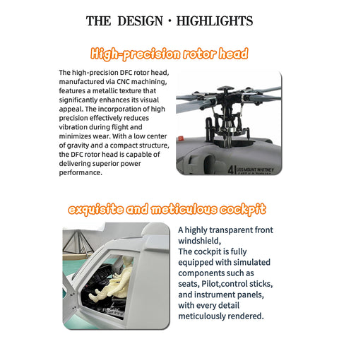 FL500 SH-60 500-Class 2.4G 6CH Scale RC Helicopter Model with FLISHRC L7 Flight Controller, 4-Mode Positioning GPS, Realistic Cockpit (RTF Version)