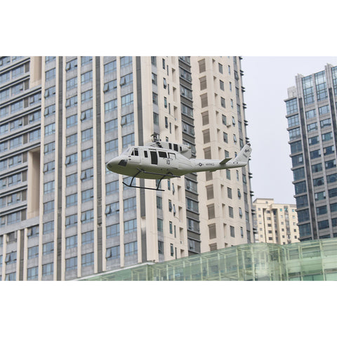 FL500 UH-1N Twin Huey 500-Class 2.4G 6CH Scale RC Helicopter Model with FLISHRC L7 Flight Controller, 4-Mode Positioning GPS, Realistic Cockpit (RTF Version）