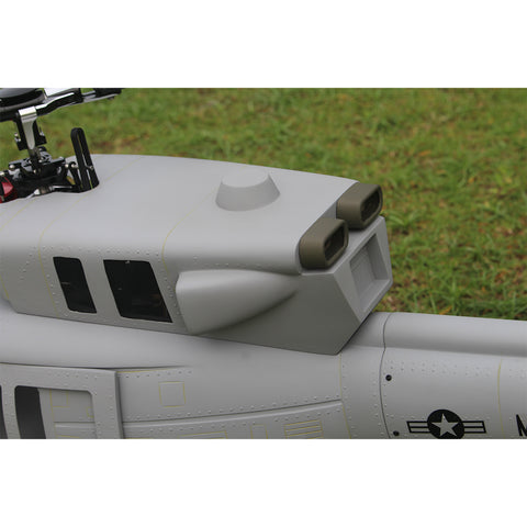 FL500 UH-1N Twin Huey 500-Class 2.4G 6CH Scale RC Helicopter Model with FLISHRC L7 Flight Controller, 4-Mode Positioning GPS, Realistic Cockpit (RTF Version）