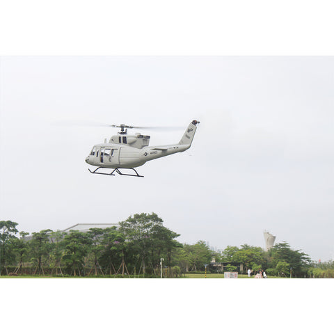 FL500 UH-1N Twin Huey 500-Class 2.4G 6CH Scale RC Helicopter Model with FLISHRC L7 Flight Controller, 4-Mode Positioning GPS, Realistic Cockpit (RTF Version）