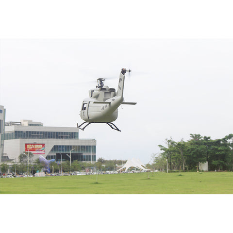 FL500 UH-1N Twin Huey 500-Class 2.4G 6CH Scale RC Helicopter Model with FLISHRC L7 Flight Controller, 4-Mode Positioning GPS, Realistic Cockpit (RTF Version）