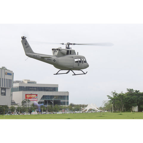 FL500 UH-1N Twin Huey 500-Class 2.4G 6CH Scale RC Helicopter Model with FLISHRC L7 Flight Controller, 4-Mode Positioning GPS, Realistic Cockpit (RTF Version）