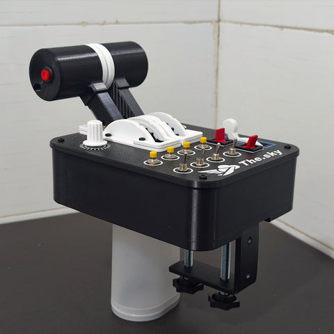 Flight Simulation Throttle-Controller, USB Plug-and-Play, 4 Axes 13 Buttons, Compatible with PC-based Flight Games