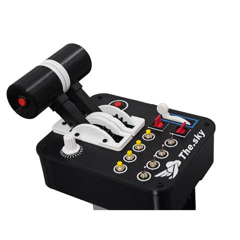 Flight Simulation Throttle-Controller, USB Plug-and-Play, 4 Axes 13 Buttons, Compatible with PC-based Flight Games