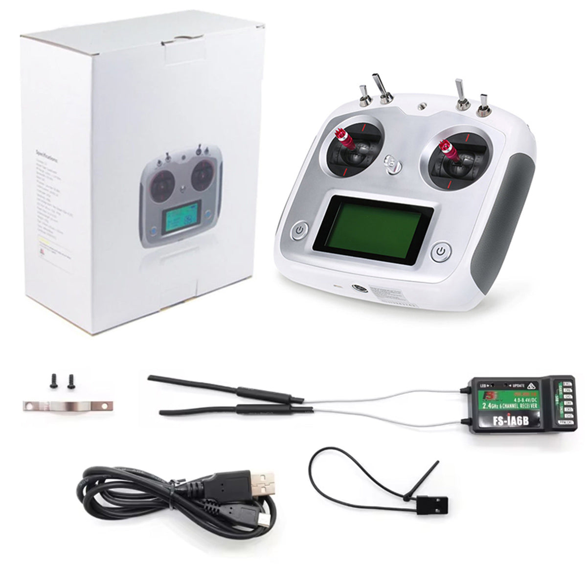 FLYSKY fs-i6s+iA6B 10CH Remote Controller with Receiver - Compatible with FLYWING Airplanes