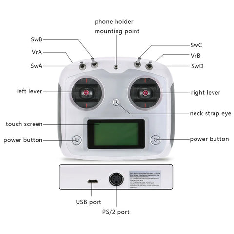 FLYSKY fs-i6s+iA6B 10CH Remote Controller with Receiver - Compatible with FLYWING Airplanes