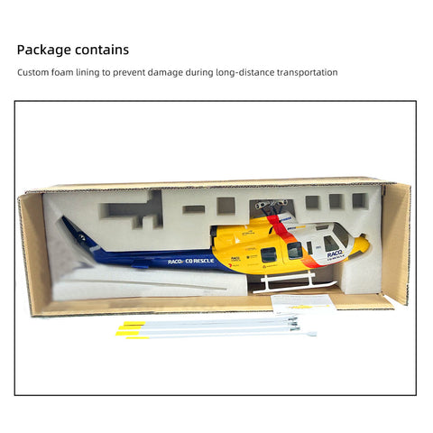 FLYWING BELL-412 V4 470-Class RC Military Helicopter – 2.4G 6CH, Quick-Detach Props, H1 Flight Controller & GPS(Pre-Sale)