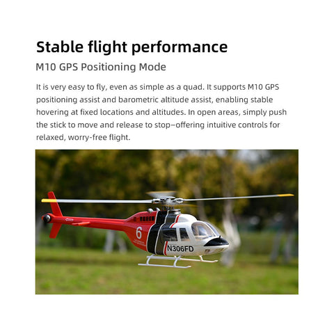 FLYWING Bell206 V3/V4 470 CLASS RC Helicopter With ACE Flight Controller GPS RTF