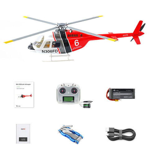 FLYWING Bell206 V3/V4 470 CLASS RC Helicopter With ACE Flight Controller GPS RTF