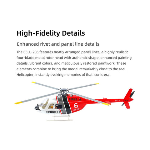 FLYWING Bell206 V3/V4 470 CLASS RC Helicopter With ACE Flight Controller GPS RTF