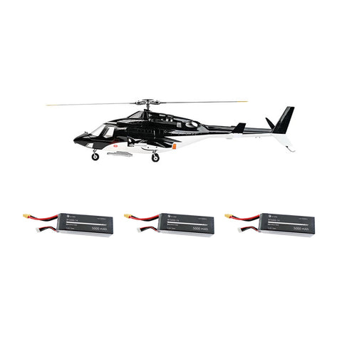 FLYWING Bell222 Airwolf 2.4G 6CH 470-Class RC Helicopter with with Retractable Landing Gear, GPS & ACE FC (RTF)