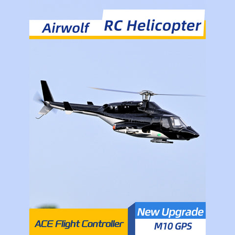 FLYWING Bell222 2.4G 6CH 470-Class RC Helicopter with with Retractable Landing Gear, GPS & ACE FC (RTF)