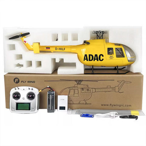 FLYWING BO105 470 Size 2.4G 6CH Military RC Helicopter With ACE Flight Controller, GPS and Adjustable Left/Right-Handed Controls