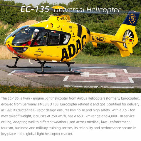 FLYWING EC135 470 Class 2.4G 6CH RC Helicopter – GPS & H1 Flight Controller (Pre-sale)